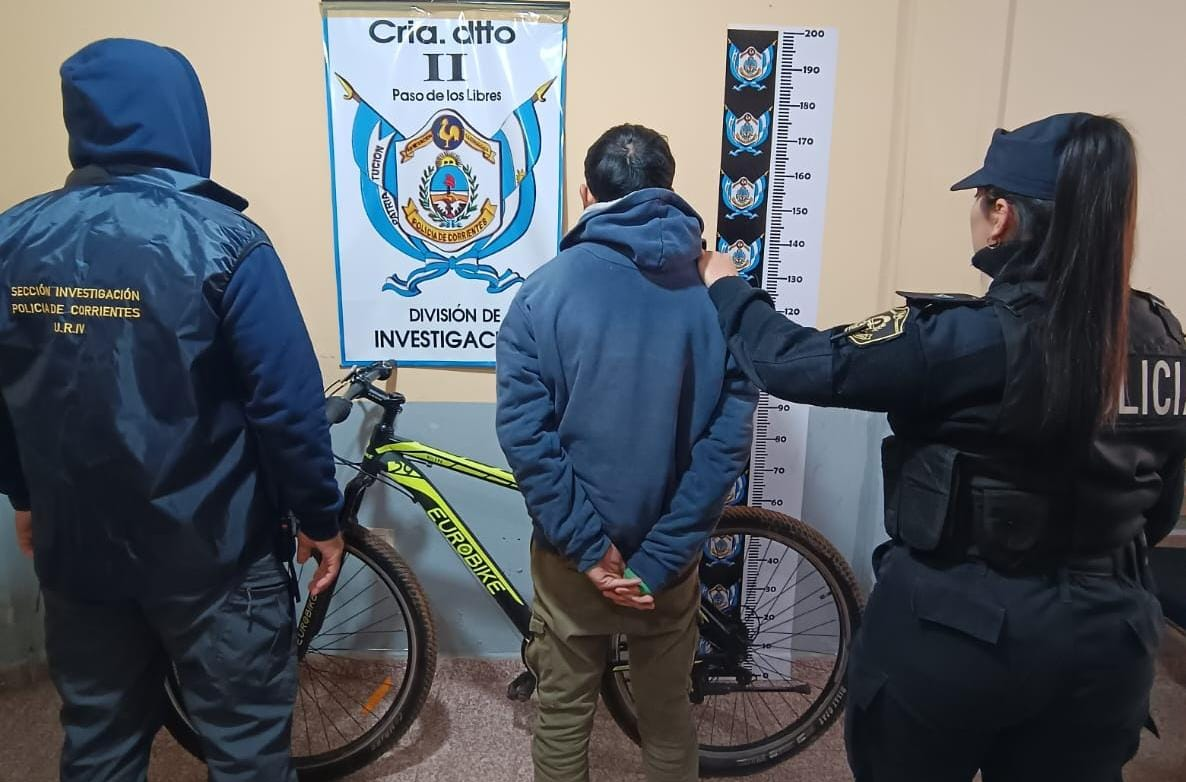 Policía recupera bicicleta robada en Paso de los Libres
