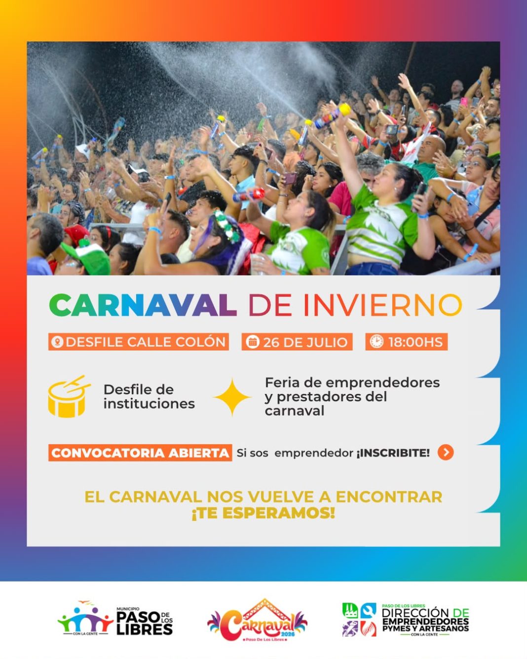 Paso de los Libres tendrá su Carnaval de Invierno